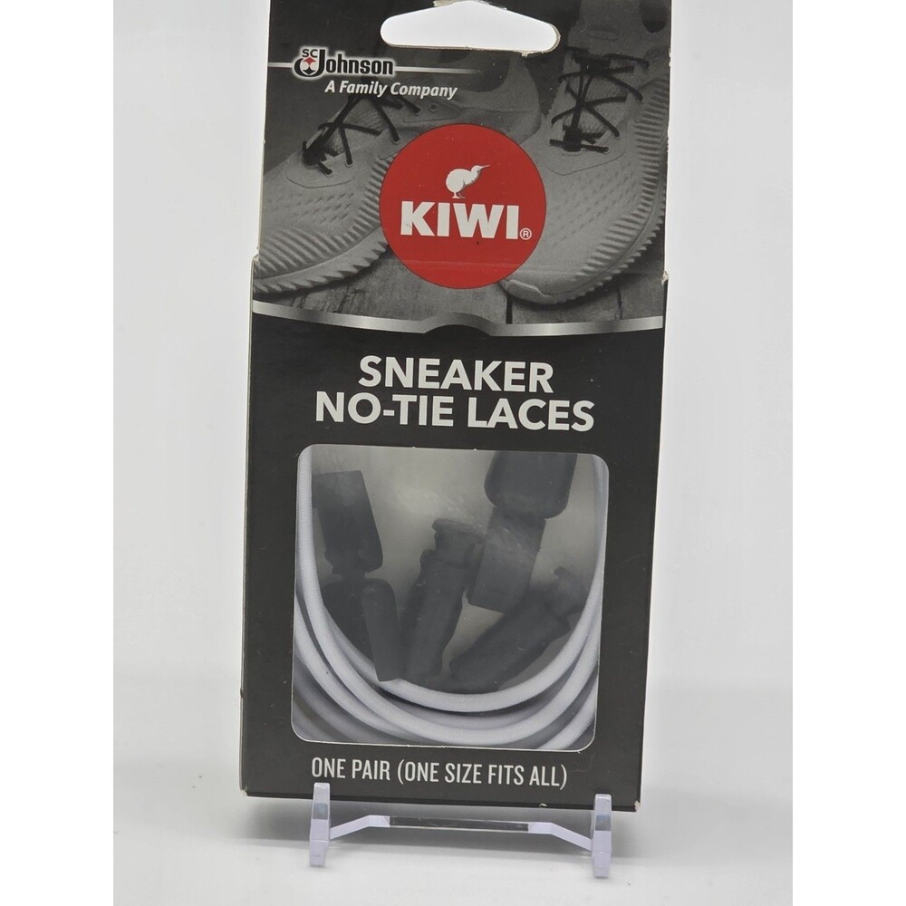 10x PAIR KIWI Sneakers No-Tie Laces BLACK Never Tie Again One Size